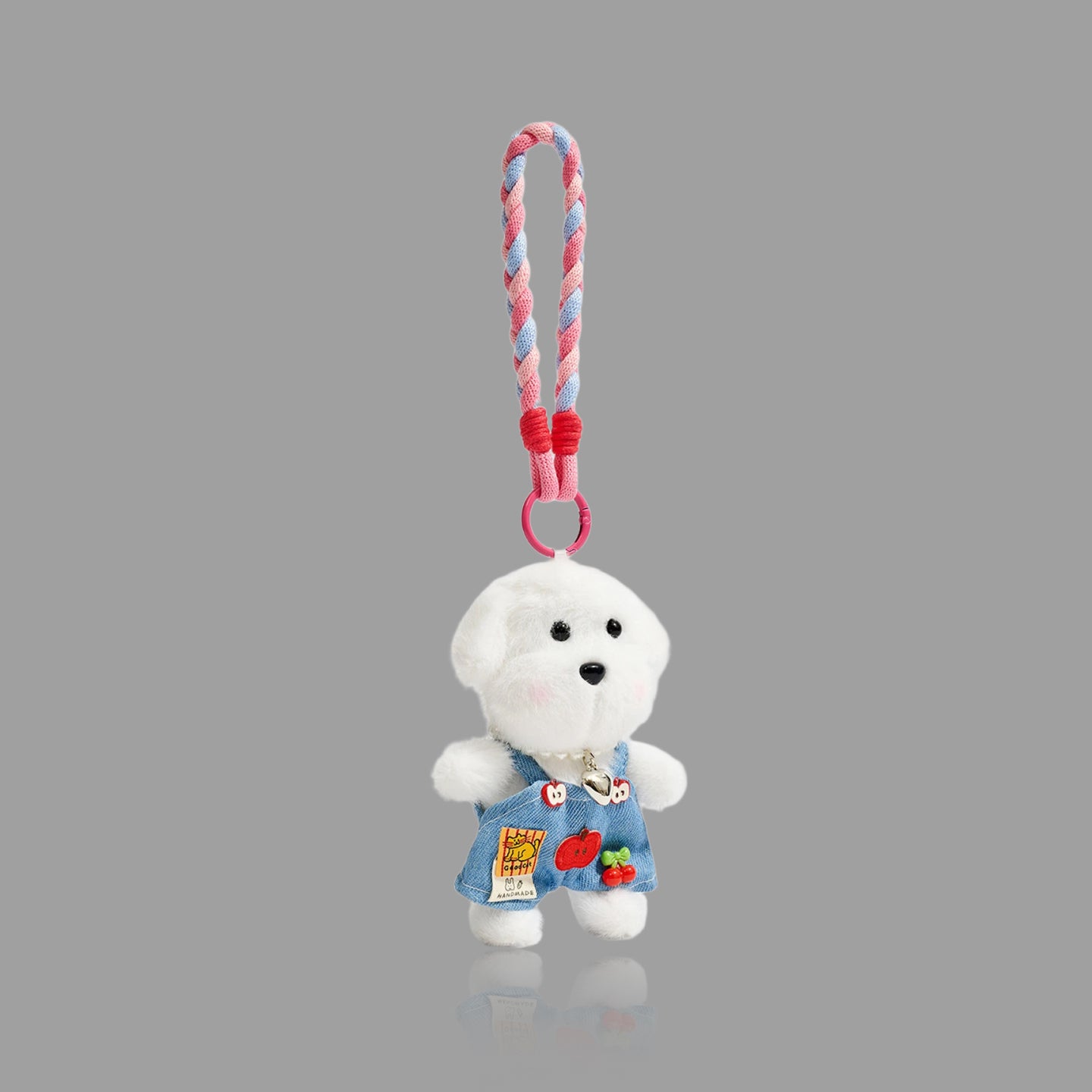 かわいいデザート犬/くまぬいぐるみキーホルダー、ふわふわバッグチャームカーペンダント