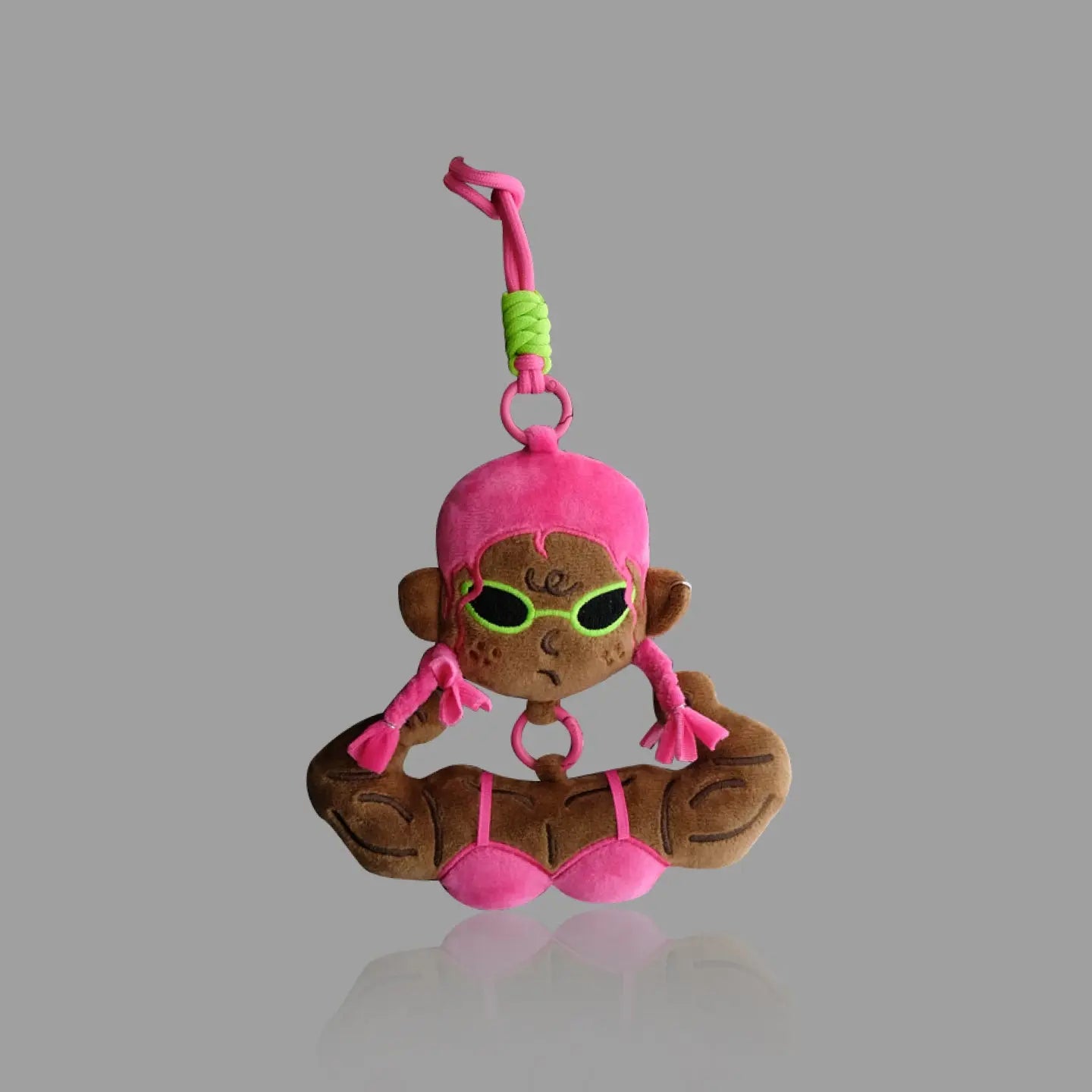 Muscle Fitness Girl Plush Keychain, Funny Bag Charm, Bestie Gift SEACASE