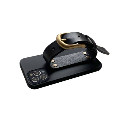Leather Wristband iPhone Case, Adjustable Strap Shockproof Silicone Cover for iPhone