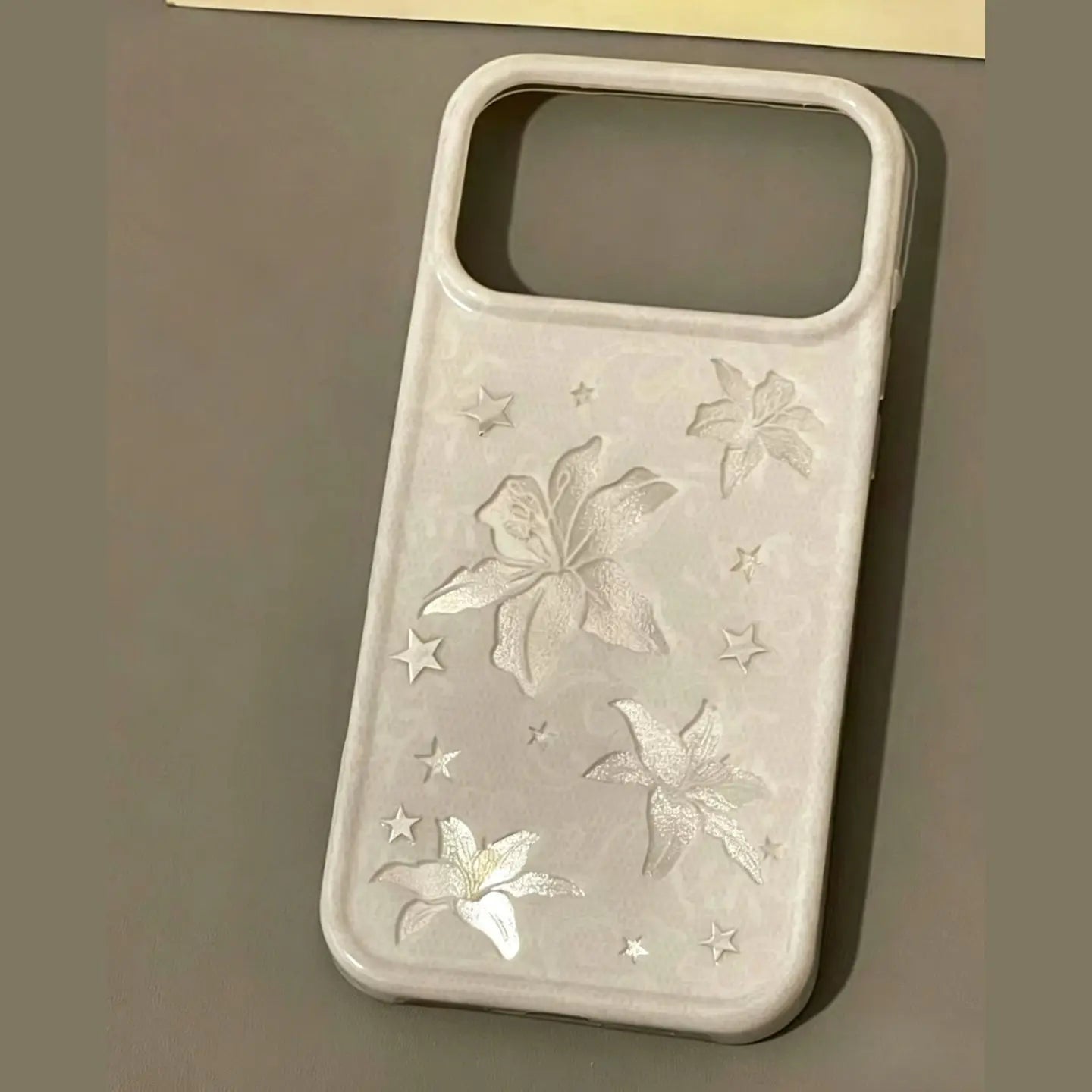 Elegant White Laser Lily iPhone Case SEACASE