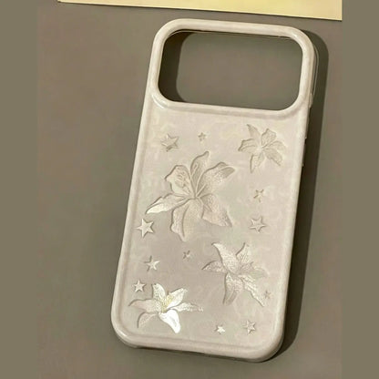Elegant White Laser Lily iPhone Case SEACASE