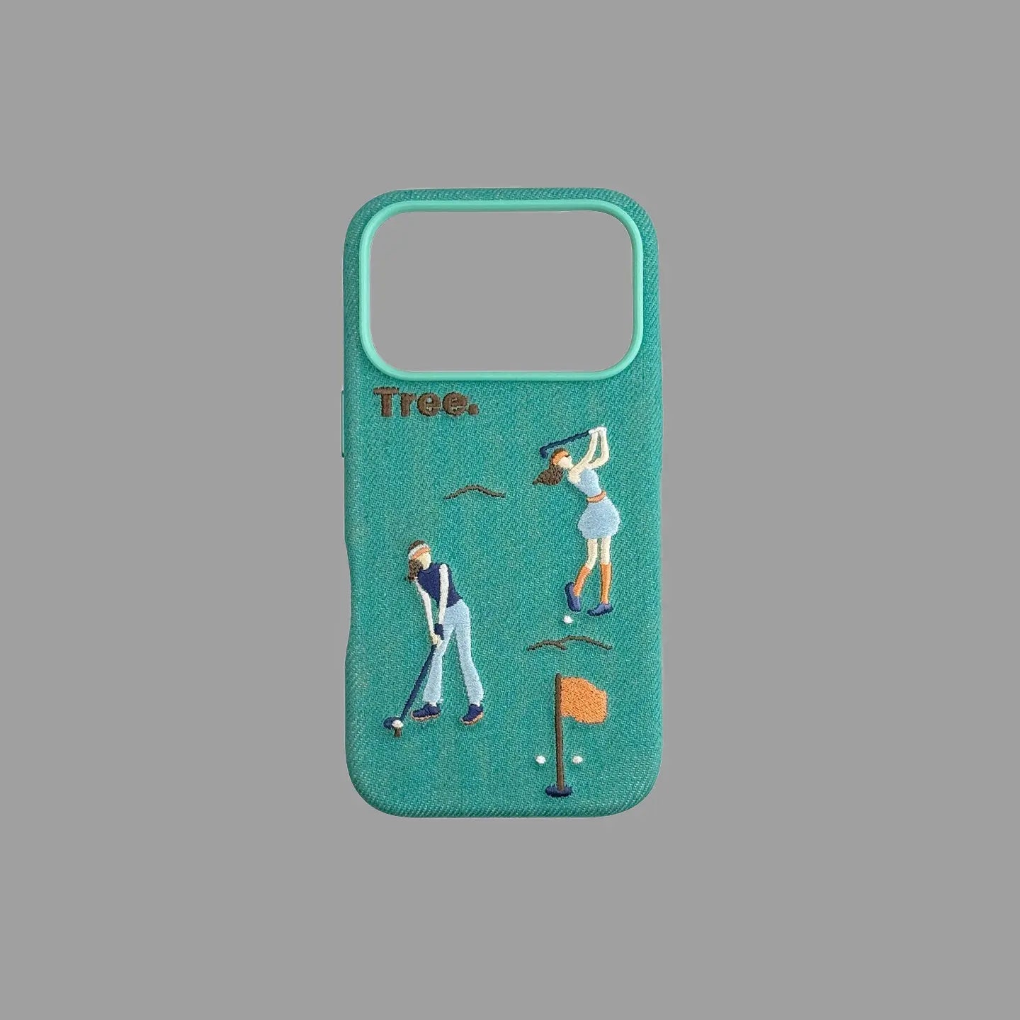 Embroidered Denim iPhone Case, Magsafe Shockproof SEACASE