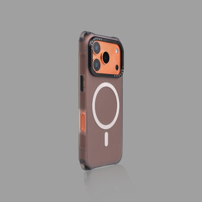 Solid Color Frosted MagSafe iPhone Case, Four-Corner Lanyard Hole Shockproof Protective Cover