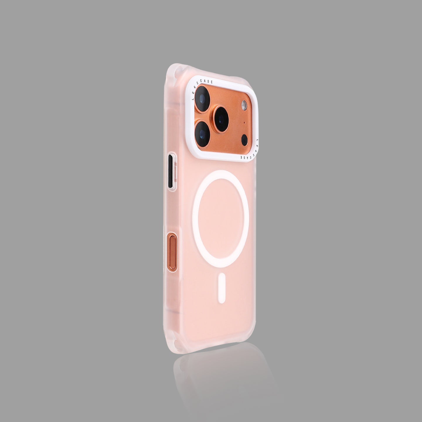 Solid Color Frosted MagSafe iPhone Case, Four-Corner Lanyard Hole Shockproof Protective Cover