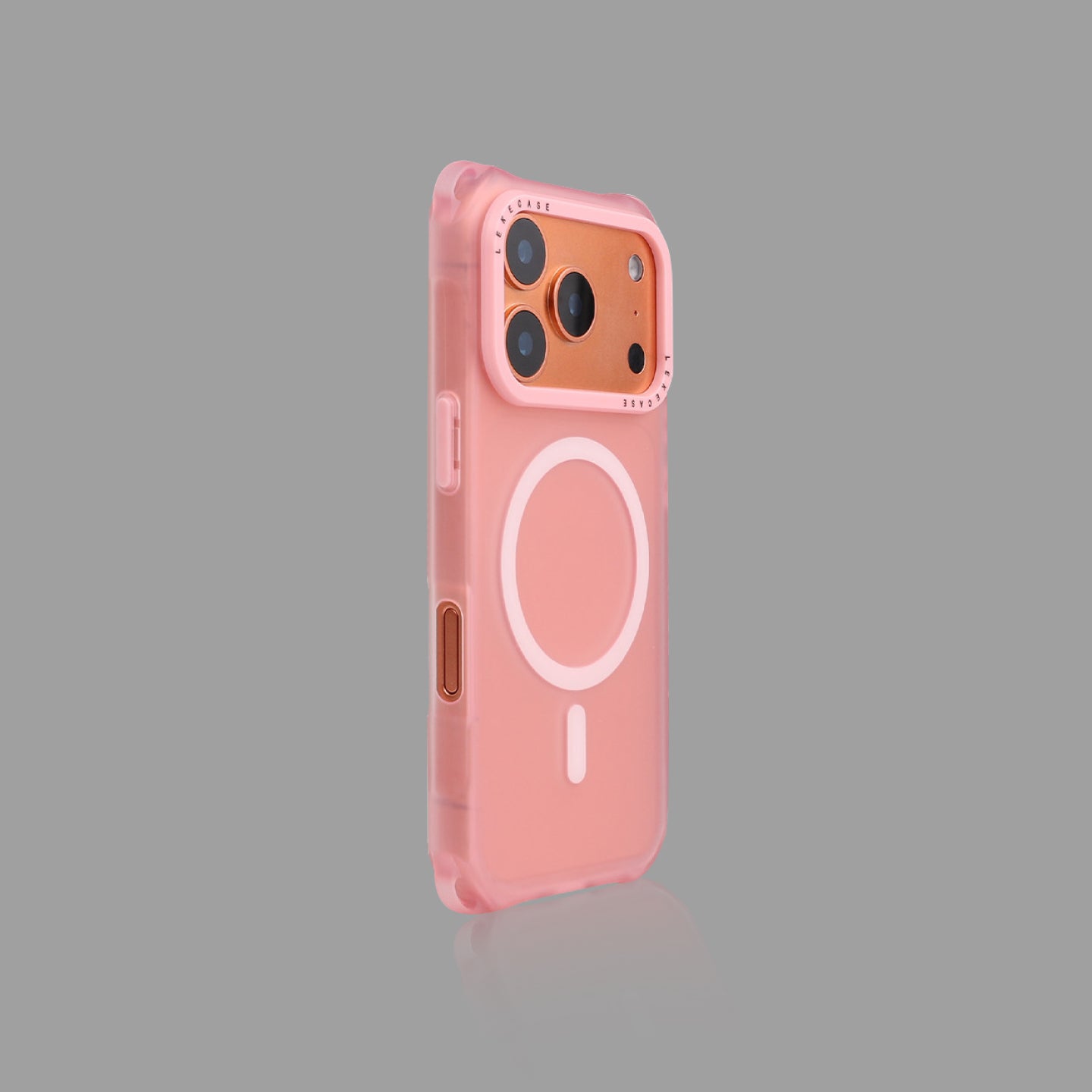 Solid Color Frosted MagSafe iPhone Case, Four-Corner Lanyard Hole Shockproof Protective Cover