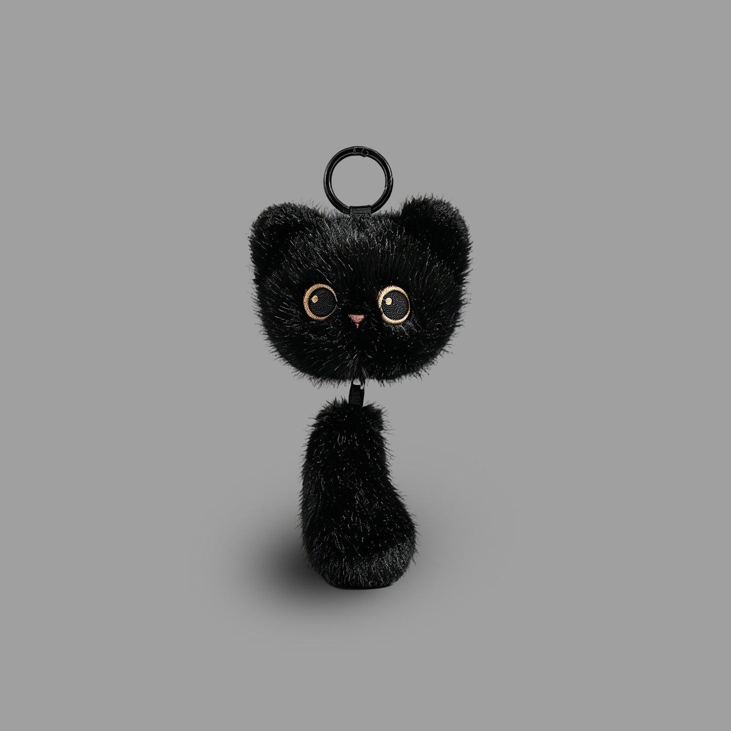 しっぽが動く、ふわふわかわいい猫のぬいぐるみキーホルダー