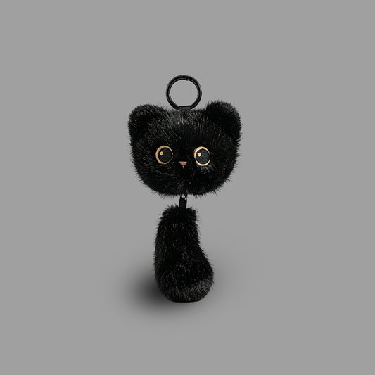 しっぽが動く、ふわふわかわいい猫のぬいぐるみキーホルダー