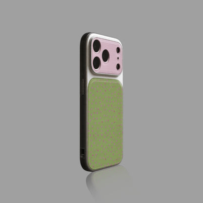 Green & Pink Polka Dot iPhone Case, Electroplated Acrylic Cover