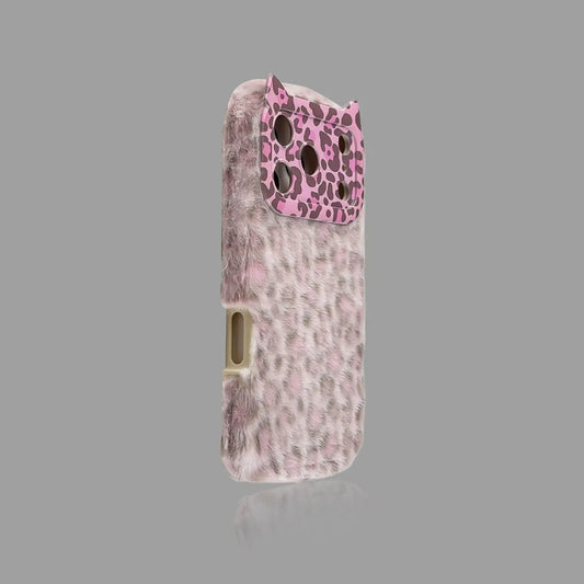 Fuzzy Fall-Winter Leopard Print iPhone Case 我的商店