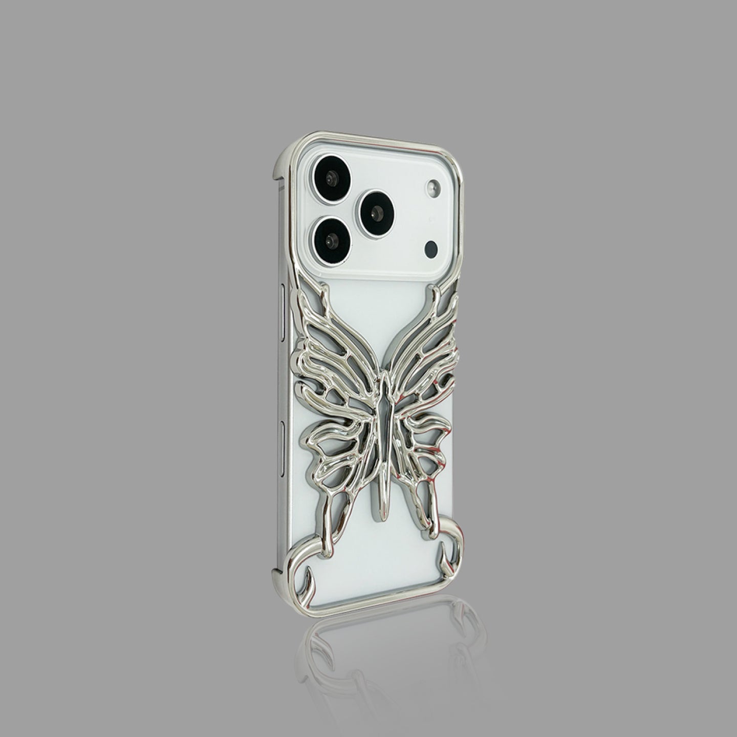 Premium Electroplated Hollow Butterfly iPhone Case