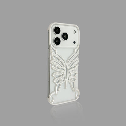 Premium Electroplated Hollow Butterfly iPhone Case