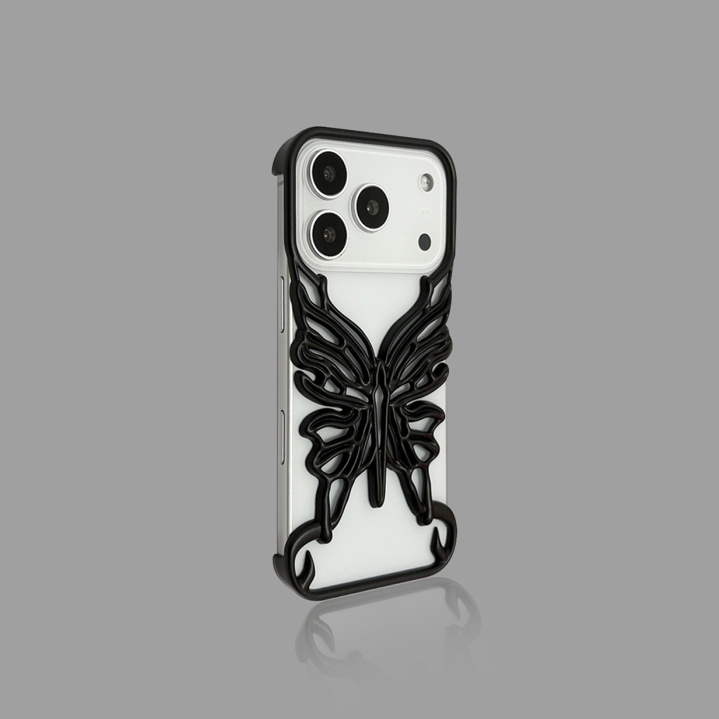 Premium Electroplated Hollow Butterfly iPhone Case