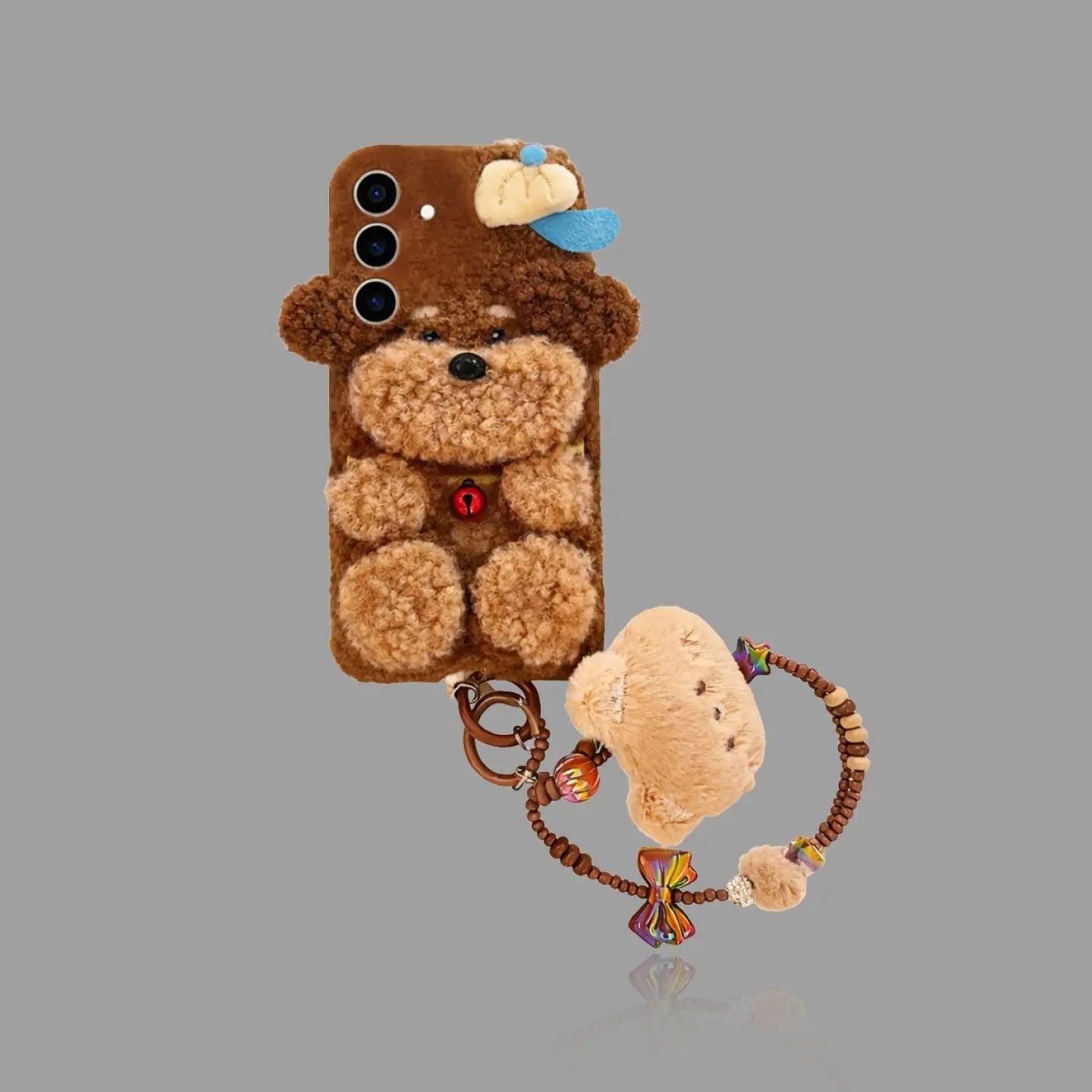 Cute 3D Brown Puppy Plush Case for Samsung Galaxy S-Series SEACASE