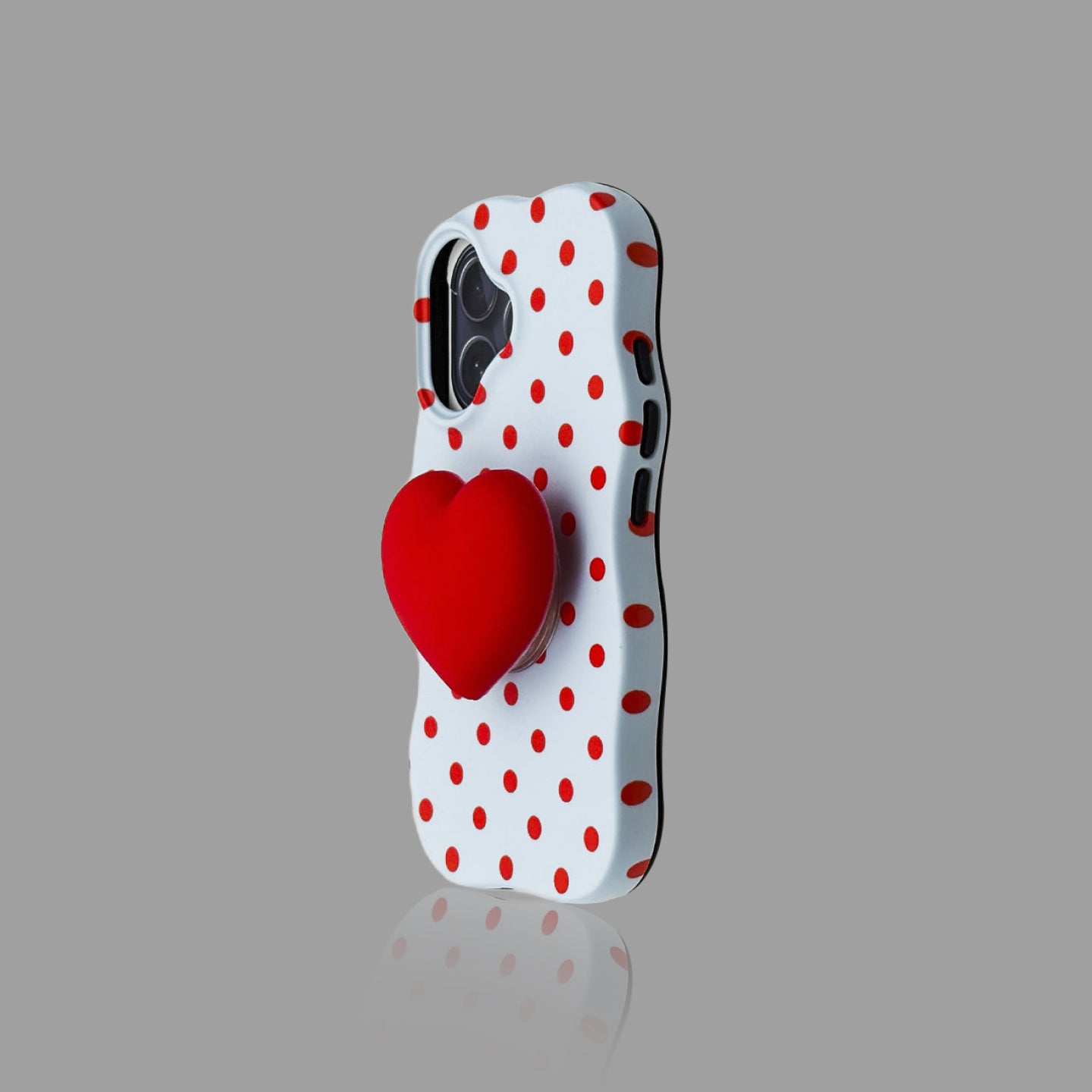 Cute Polka Dot Heart iPhone Case