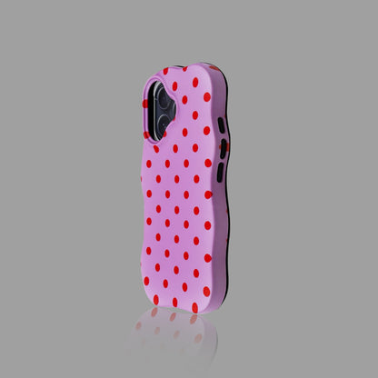 Cute Polka Dot Heart iPhone Case