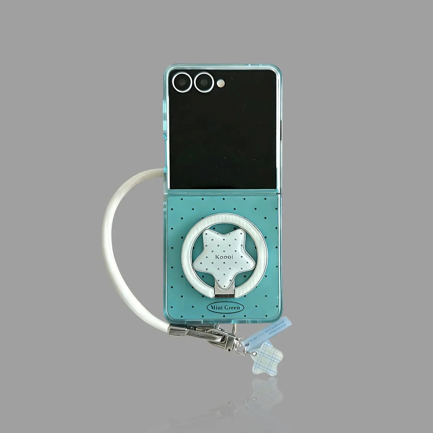 Mint Blue Dotted MagSafe Case for Samsung Z Flip SEACASE