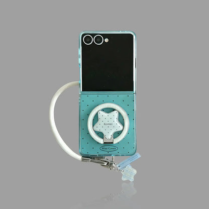 Mint Blue Dotted MagSafe Case for Samsung Z Flip SEACASE