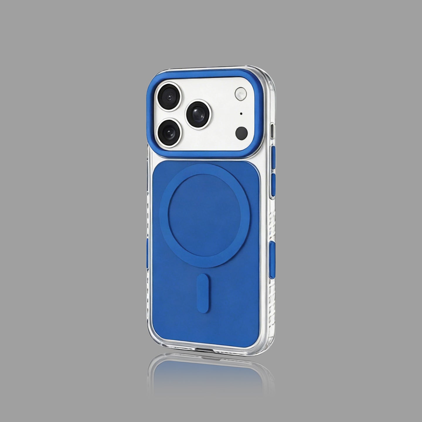 마그네틱 카드 홀더가 있는 프로스티드 매트 투명 iPhone 케이스
