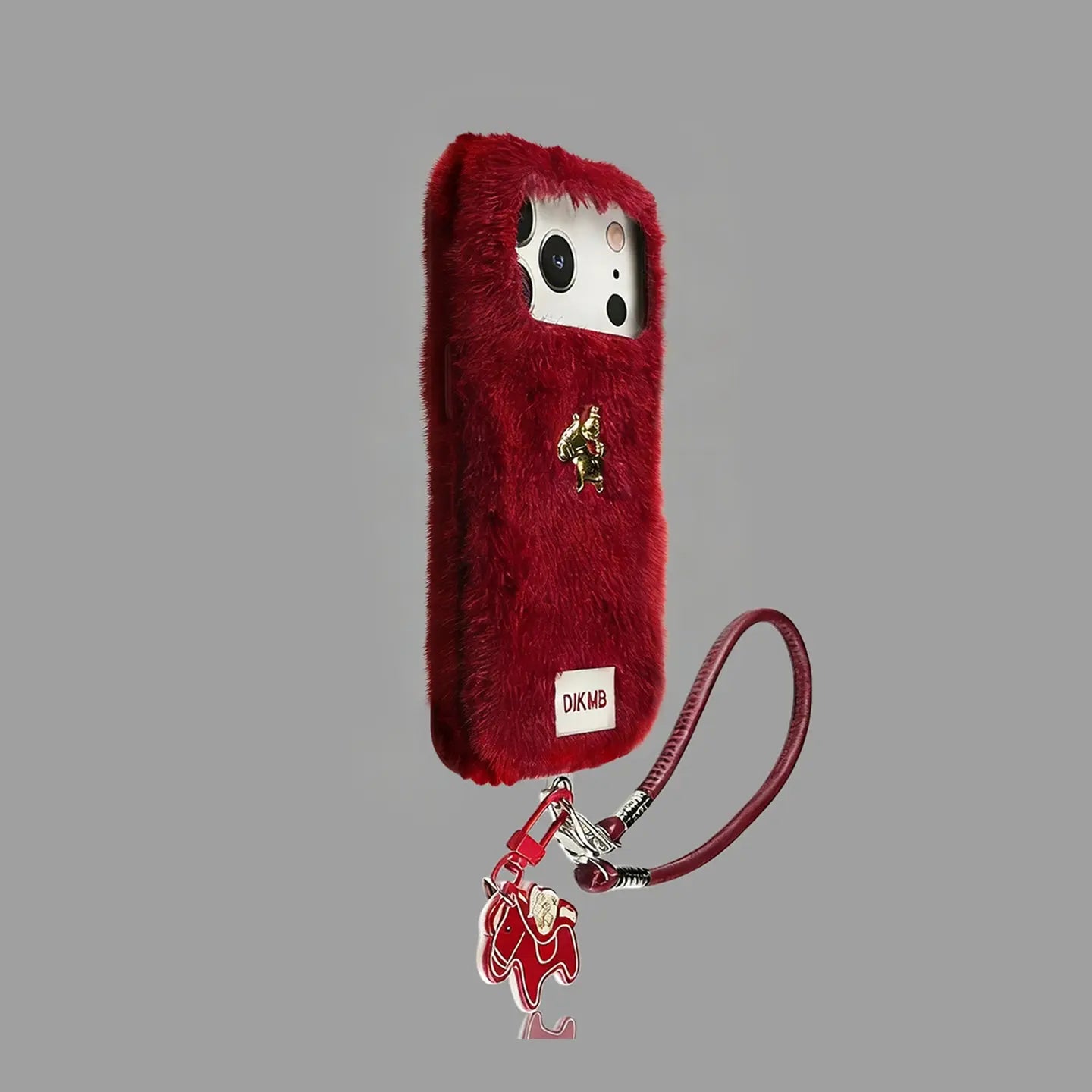 Red Fluffy Plush iPhone Case – Cute Pony SEACASE