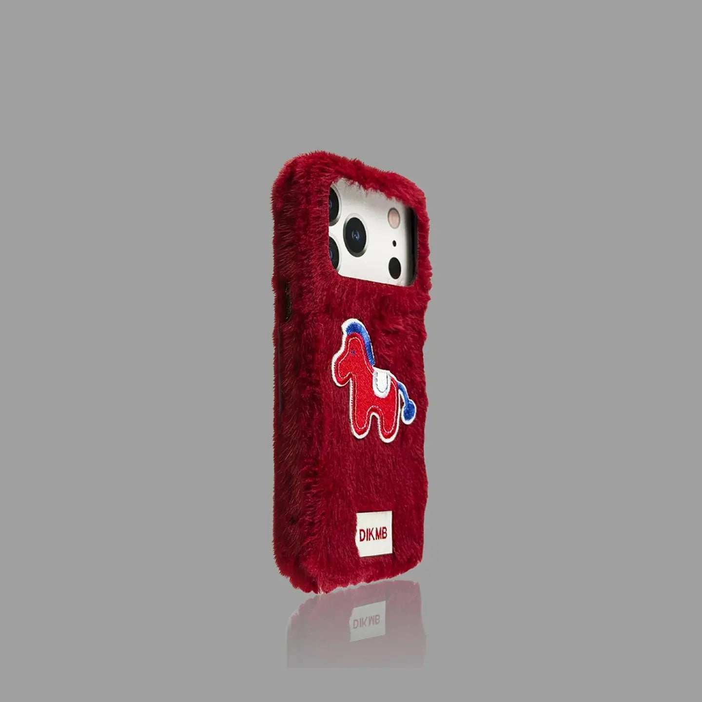 Red Fluffy Plush iPhone Case – Cute Pony SEACASE