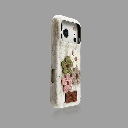 Cute Crochet Flower Design iPhone Case SEACASE