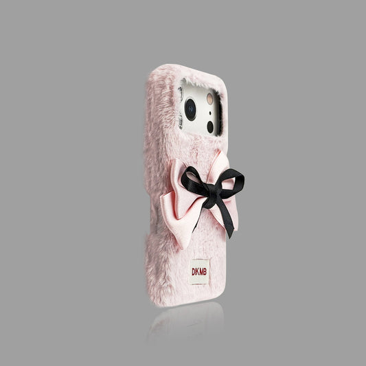 Cute Bow Plush iPhone Case