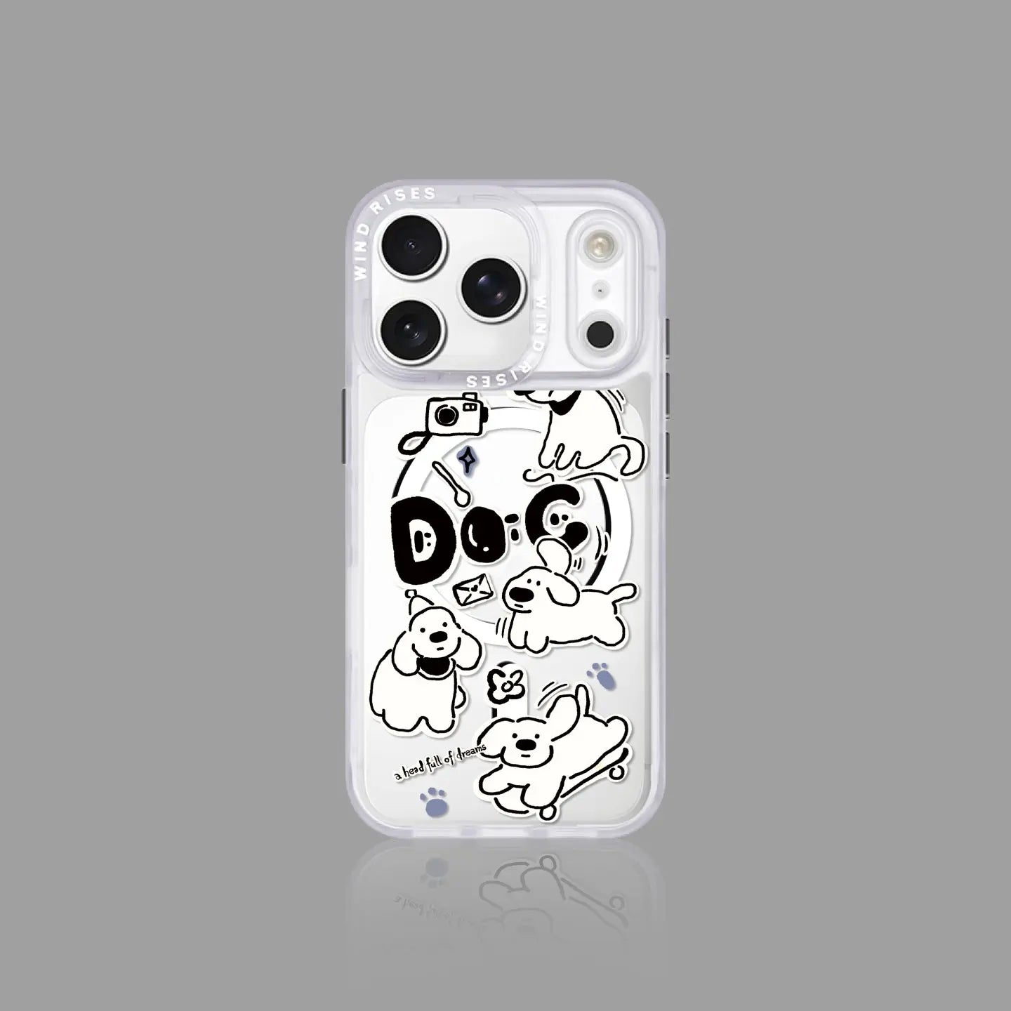 Hand-Drawn Line Style Cat and Dog Pattern Series SEACASE