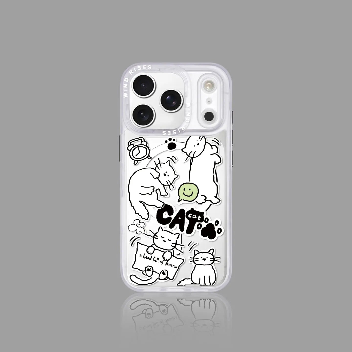 Hand-Drawn Line Style Cat and Dog Pattern Series SEACASE