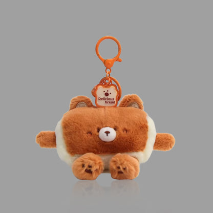 Cute Plush Bread Bear Keychain & Bag Charm
