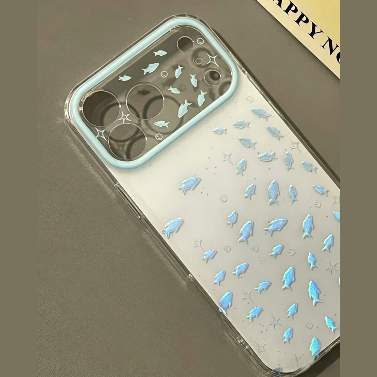 Summer Blue fish iPhone Case, Shockproof Double-Layer Protective