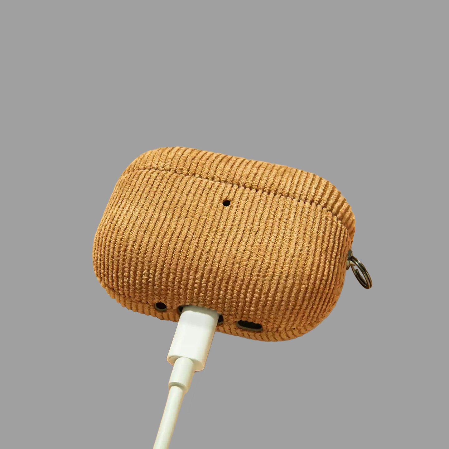 Corduroy AirPods Case with Metal Hook