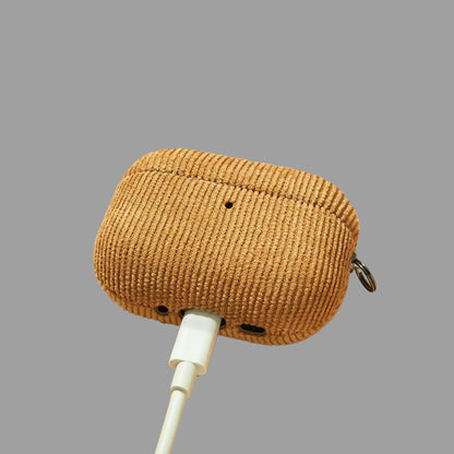 Corduroy AirPods Case with Metal Hook