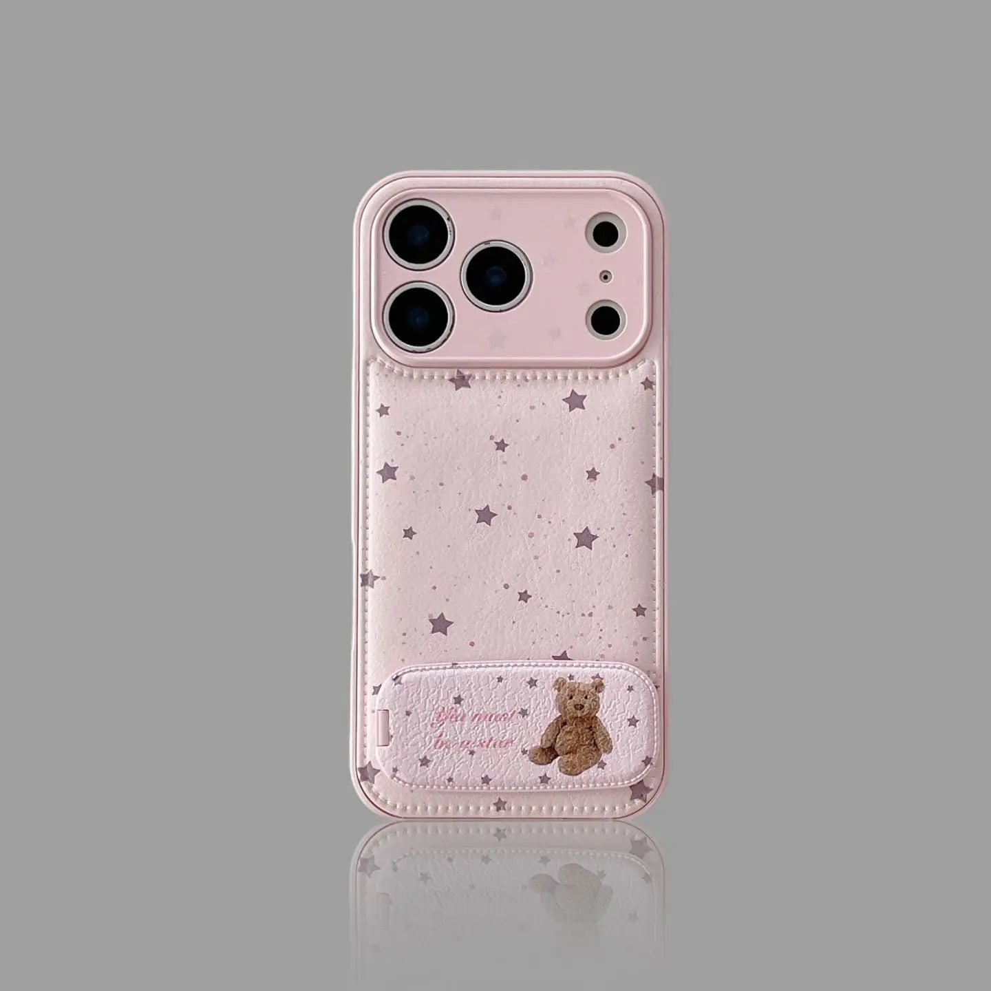 Star Print Leather iPhone Case with Animal Pattern Stand SEACASE