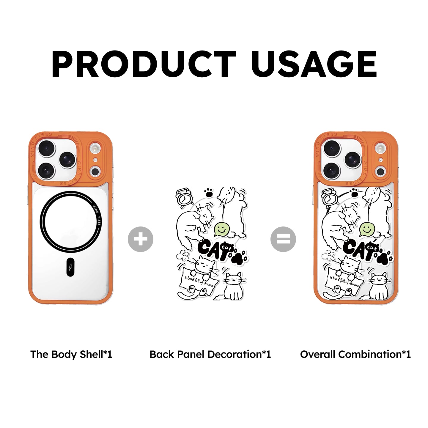 Orange/Purple Magnetic iPhone Case