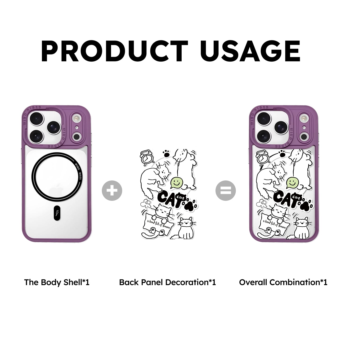 Orange/Purple Magnetic iPhone Case