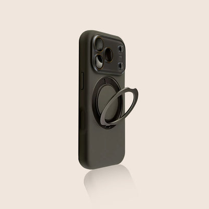 Simple Solid Color iPhone Case with Built-in Ring Holder