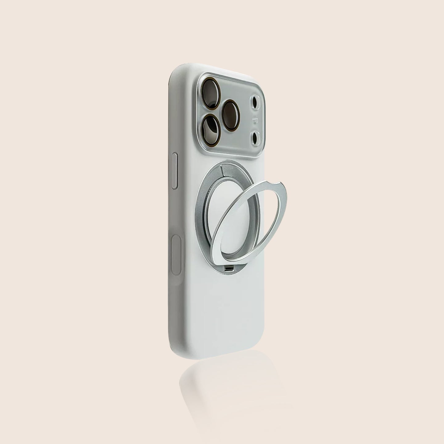 Simple Solid Color iPhone Case with Built-in Ring Holder