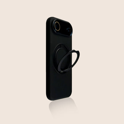 Simple Solid Color iPhone Case with Built-in Ring Holder
