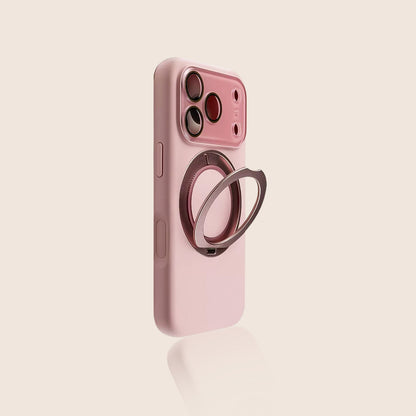 Simple Solid Color iPhone Case with Built-in Ring Holder