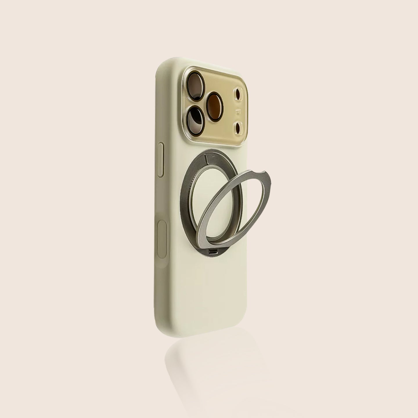 Simple Solid Color iPhone Case with Built-in Ring Holder