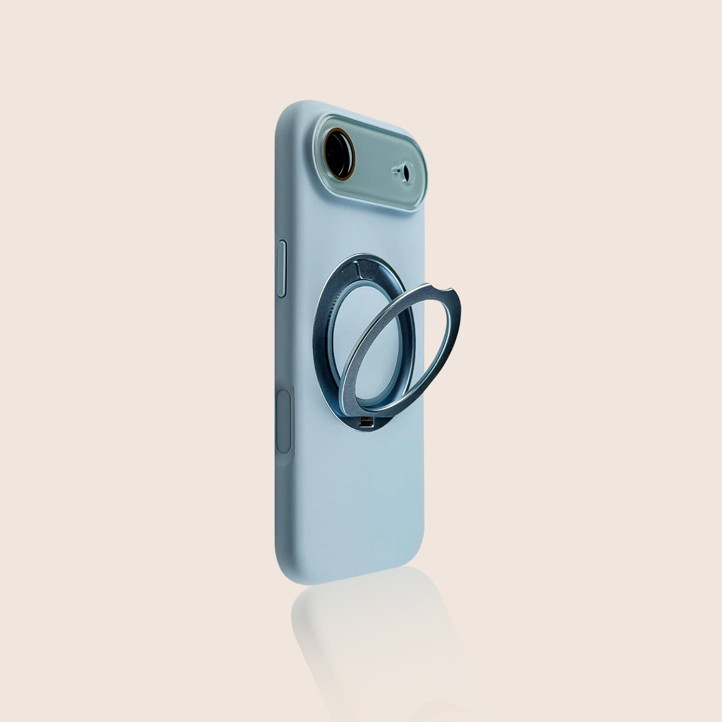 Simple Solid Color iPhone Case with Built-in Ring Holder