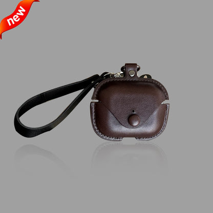 Vintage Leather AirPods Case with Detachable Lanyard