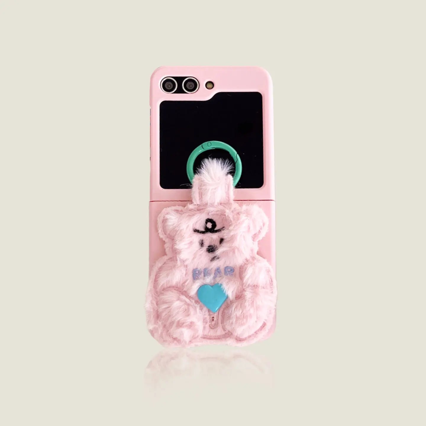 Adorable Plush Bear Phone Case for Samsung Flip 3/4/5/W23/W24 我的商店