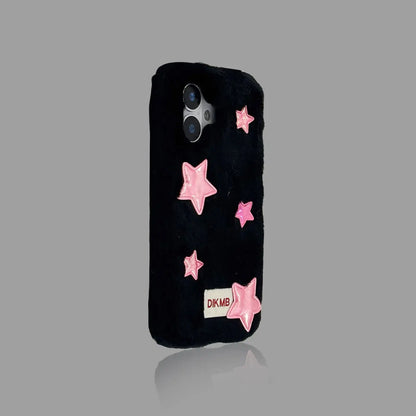Fuzzy Star Pattern iPhone Case 我的商店