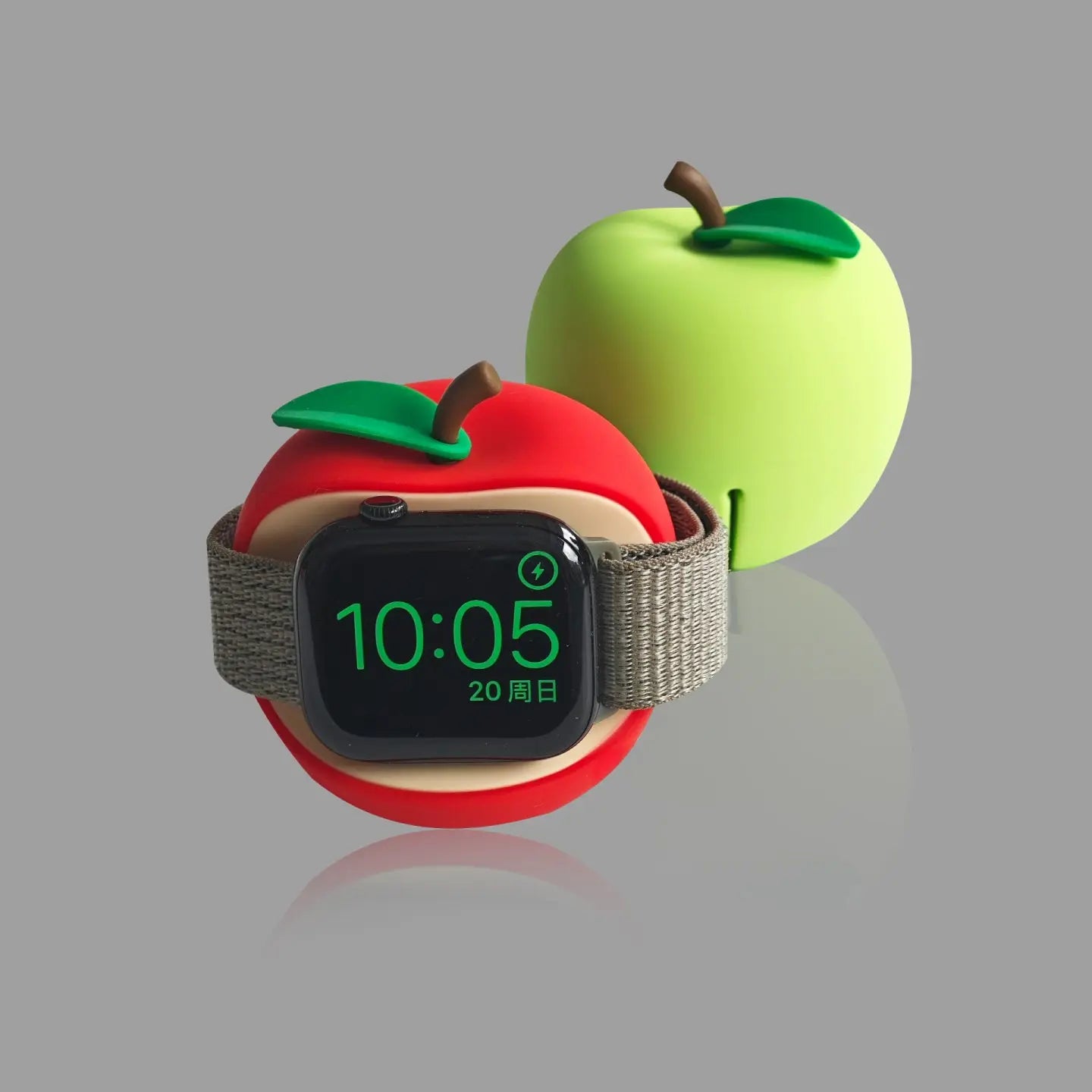Cute Apple-Shaped Silicone Charging Stand for iWatch - Adorable & Functional 我的商店