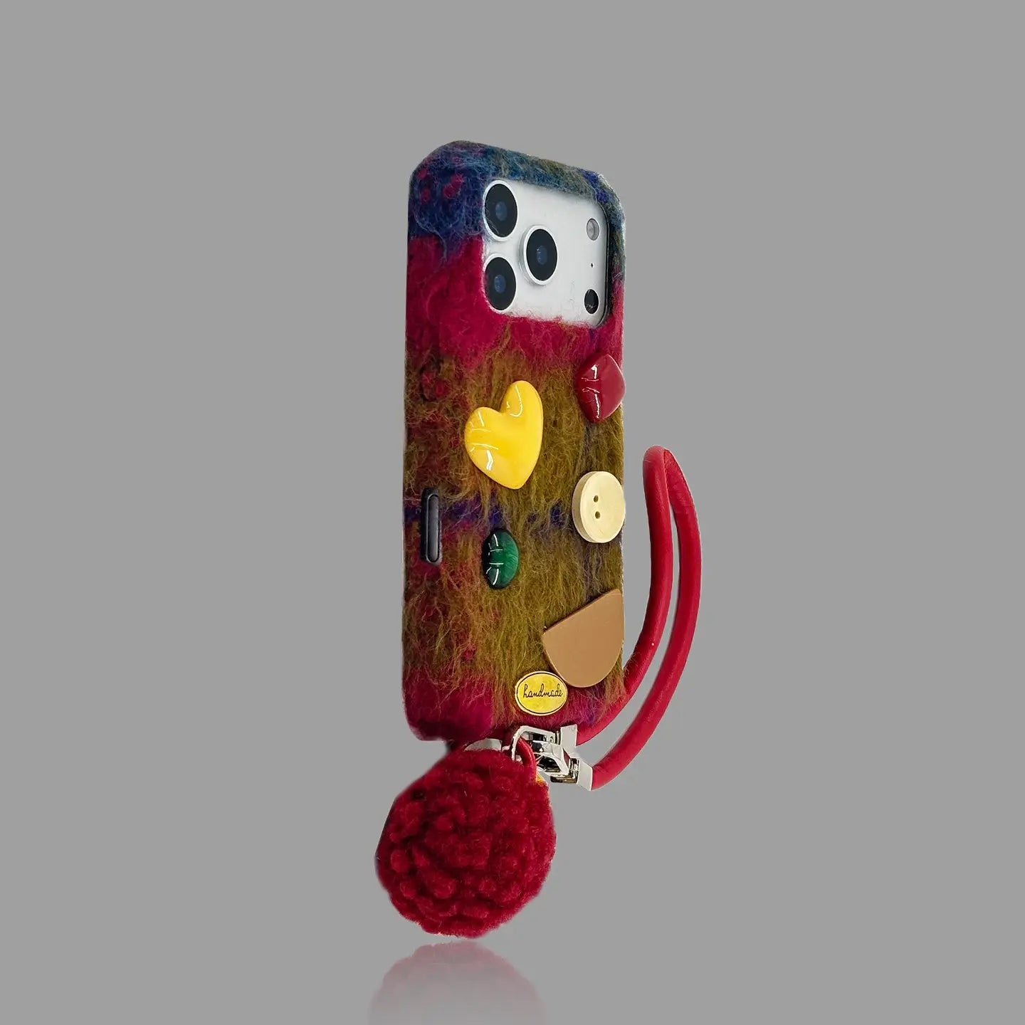 Autumn/Winter Plush Fabric iPhone Case with Wrist Strap 我的商店