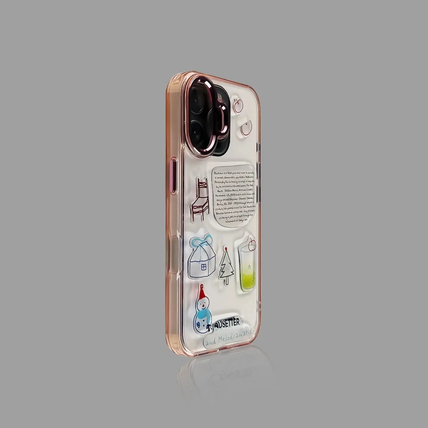 Clear iPhone Case with Snowman Design 12~17 我的商店