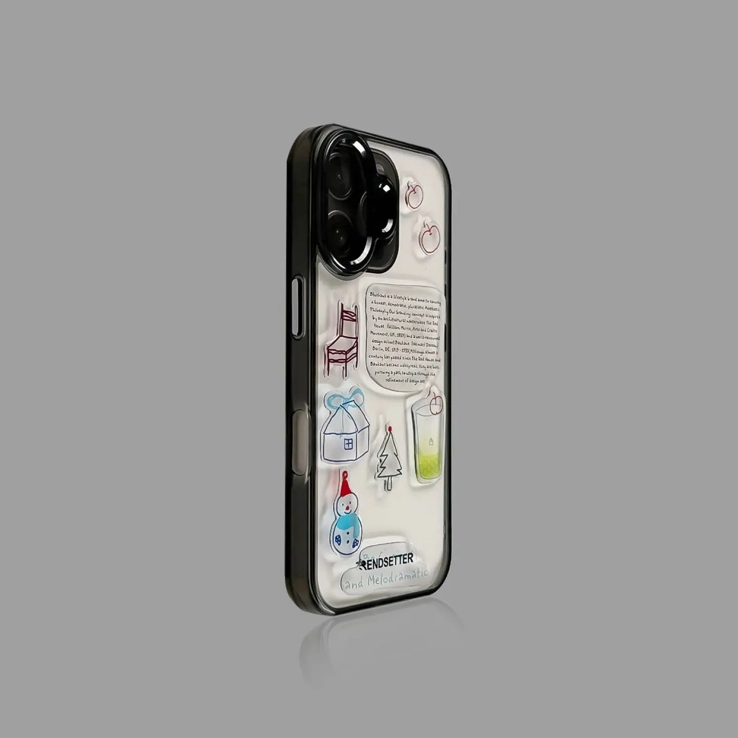 Clear iPhone Case with Snowman Design 12~17 我的商店