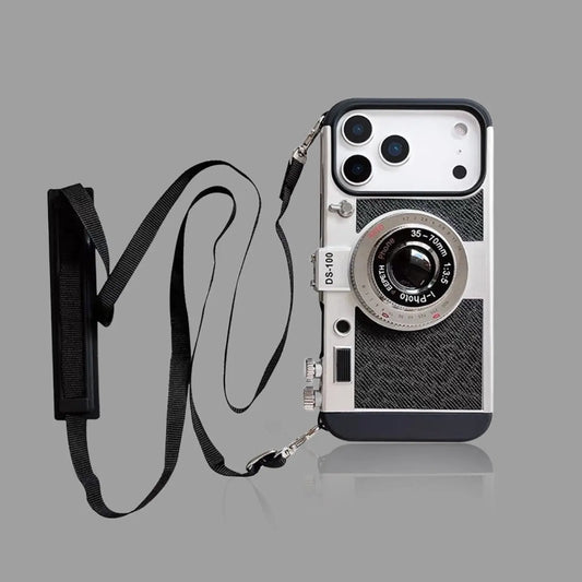 Retro Camera Strap Case for iPhone – Vintage Style with Detachable Strap 我的商店