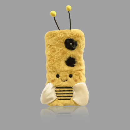 Adorable Fuzzy Bumblebee Phone Case for Samsung Flip7/6/5/4/3 我的商店